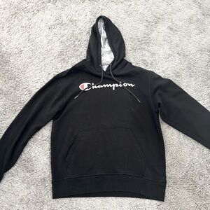 Black Champion hoodie size M